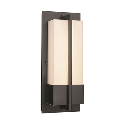 Trans Globe Lighting LED-50151 BK Venue 16" Outdoor Black Contemporary Wall Sconce